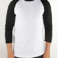 tshirt guys Unisex Black White Baseball tee